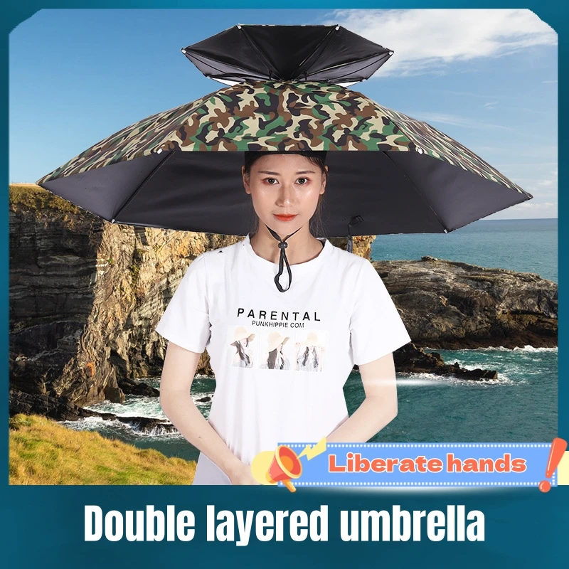 Mini Umbrella Folding Umbrella Automatic Umbrella Mini Sun Umbrella Wind Resistant Umbrella Sun Umbrella Automatic Sun Umbrella Windproof Umbrella Manual Umbrella Portable Rain Uv Protection Head Umbrella Hat Foldable Outdoor Travel Fishing Sunshade Waterproof Camping Cap Headwear