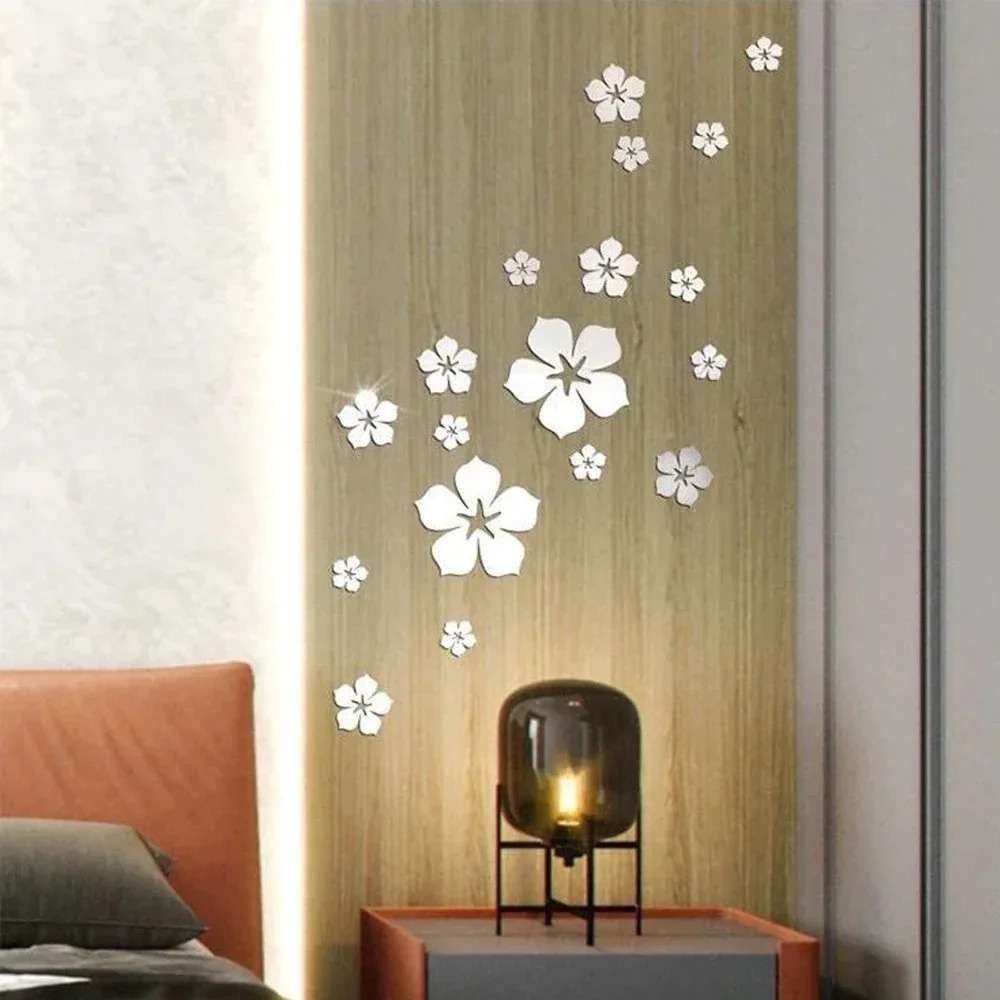 3D Flower Mirror Stickers 5
