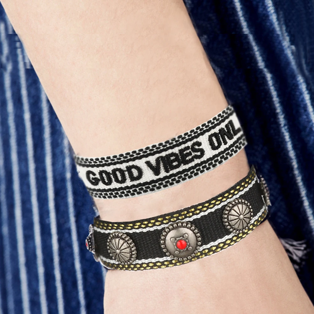 2023 Nuovo Braccialetto Intrecciato Donna Jadore Rivetti In Lega Fatti A Mano Retrò Boho Weave Bracciali In Corda Regolabili Per Donna