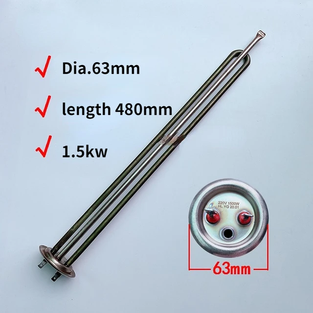 220v Electric Heating Tube Element For Solar Water Heater Wall Mounted Heat  Pipe Rod 63mm To 154mm 1.5kw 2kw - Solar Power Parts u0026 Accessories -  AliExpress