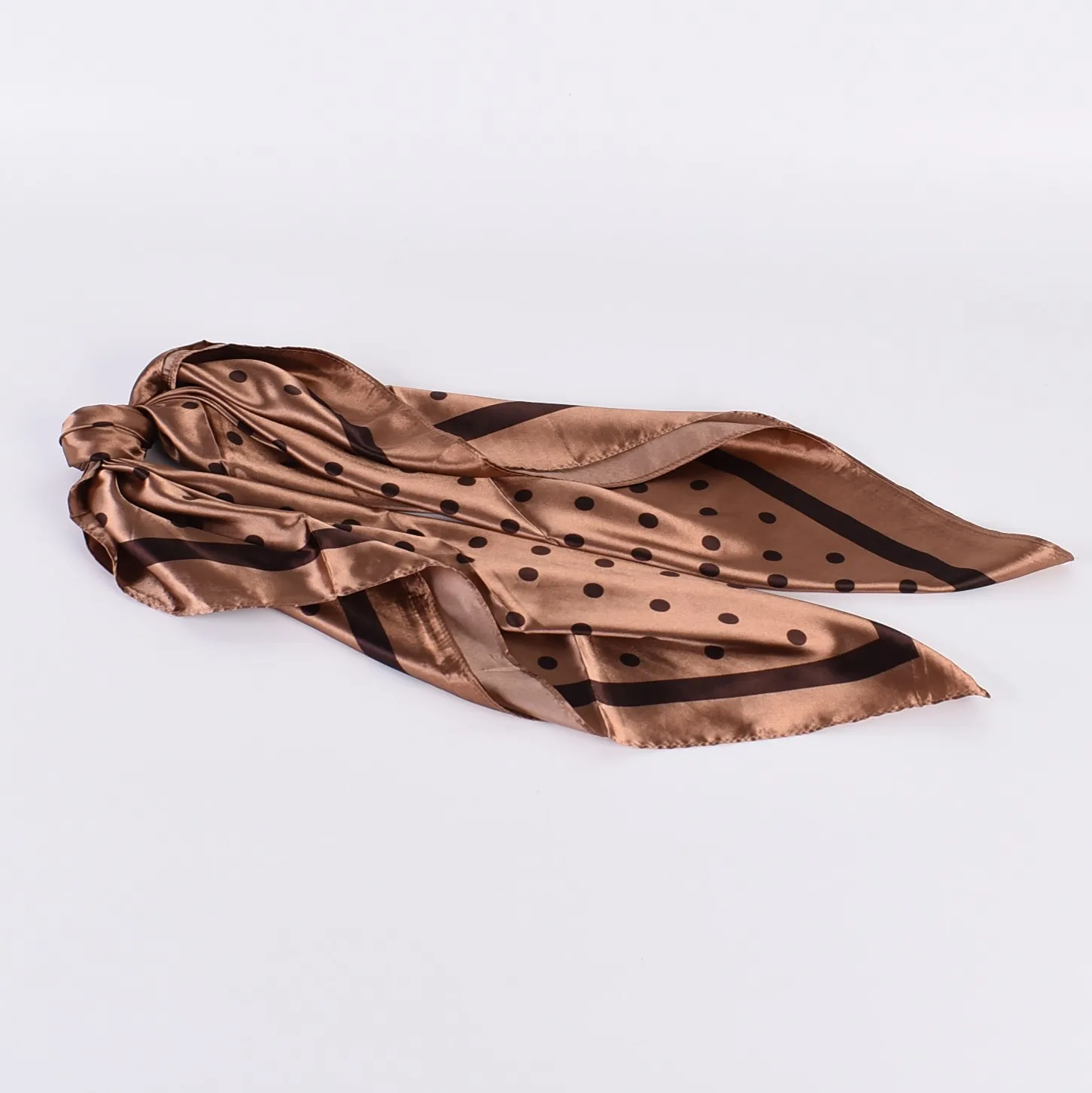 Summer new fashionable temperament wavelet dot 90CM large square scarf printed with fashionable square silk 5