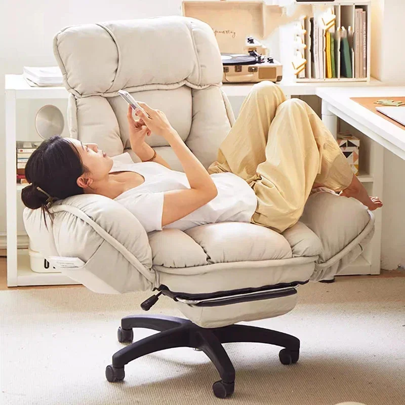 Footrest Wheels Office Chair Kids Velvet Reading Cheap Backrest Student Relaxing Office Chair Throne Muebles Home Furniture 2