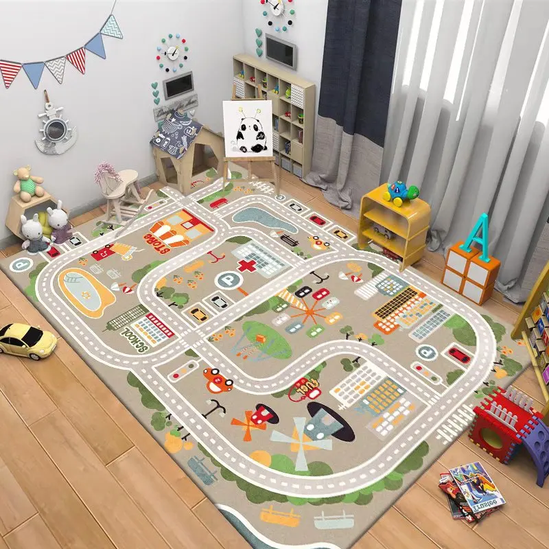 Child Climing Playing Mat Hopscotch Flannel Carpet for Bedroom Living Room Bedside Floor Mat Home Decor Anti-slip Floor Rug 6