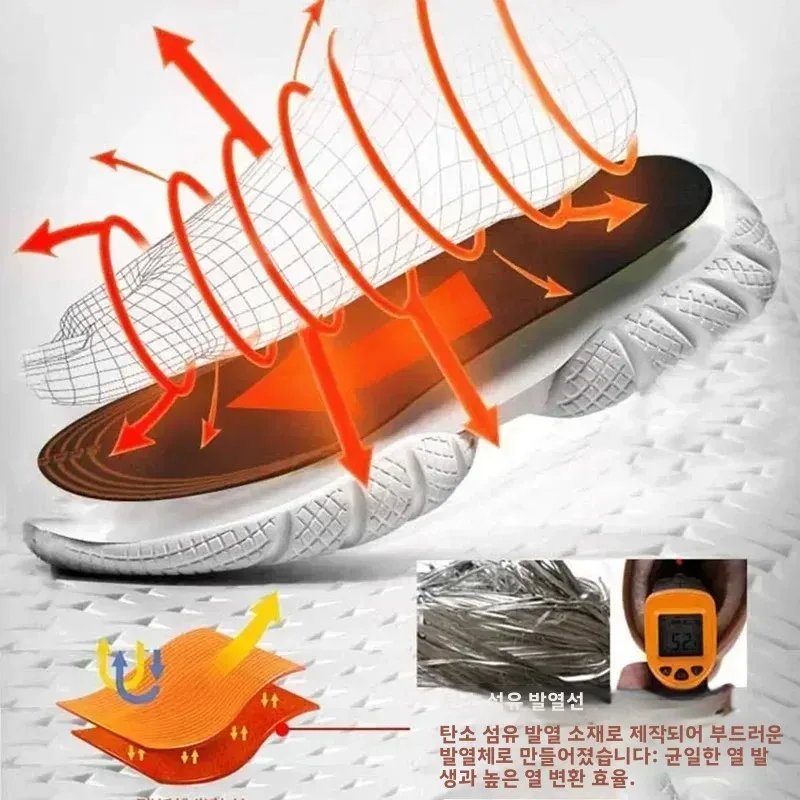 USB 발열 신발 깔창 전기 가열 밑창 겨울용 따뜻한 미끄럼 방지 신발 패드 남녀공용 1쌍 고품질 발 편안함