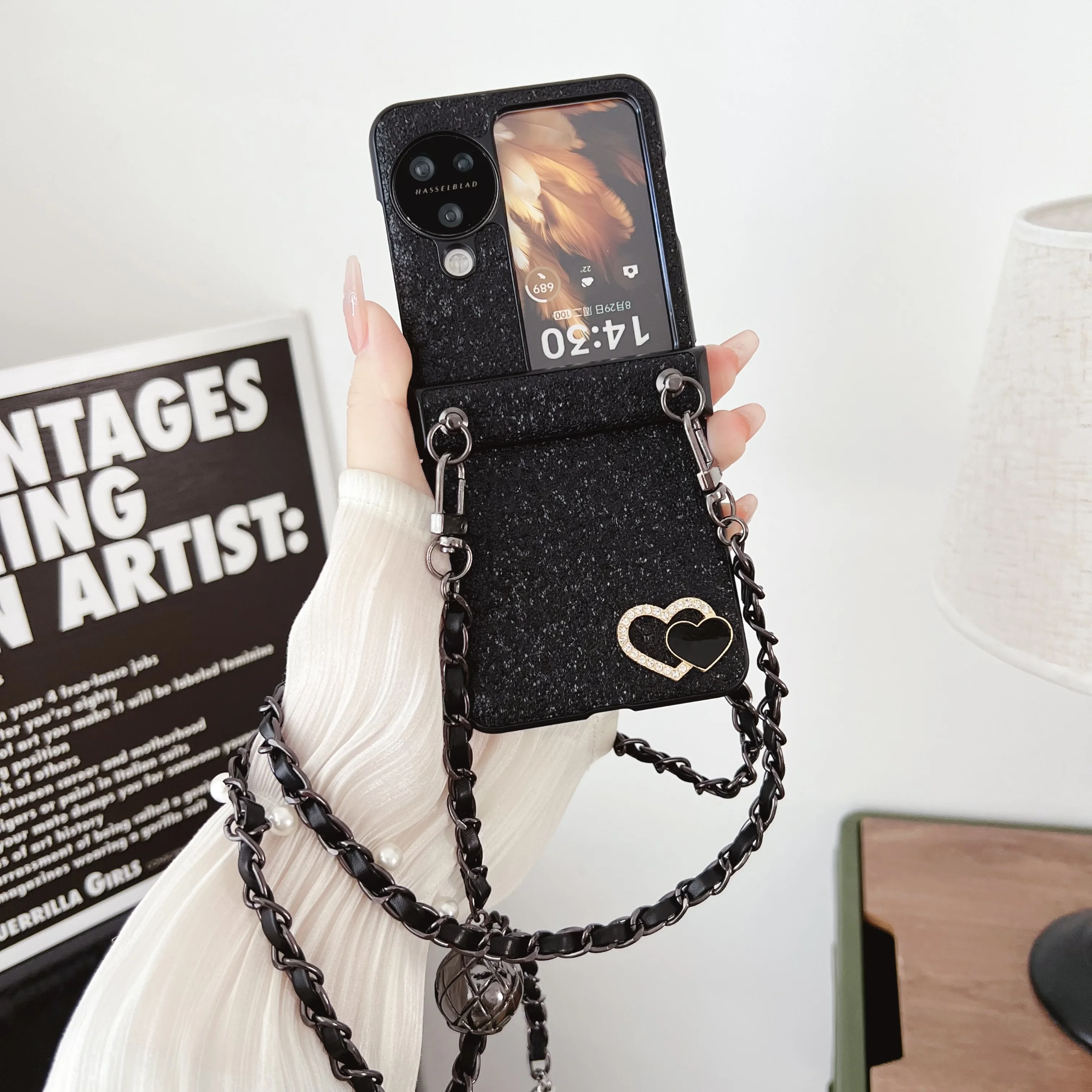 Case For OPPO Find N3 Flip TPU Long Crossbody Strap Bumper Hand Case For OPPO Find N3 Flip Back Cover