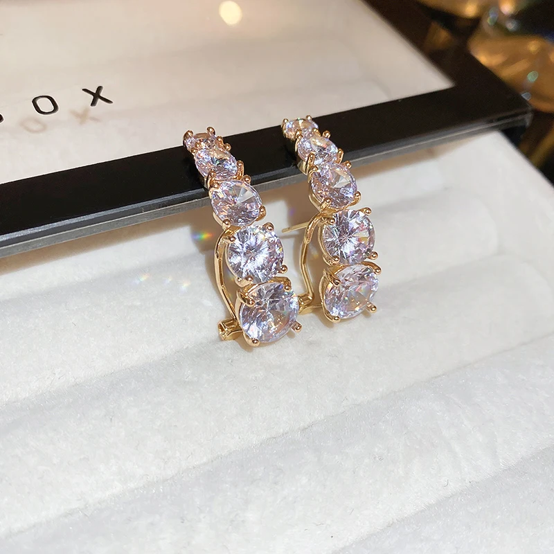 كريستال الزركون استرخى أقراط للنساء مزاجه رائعة قو...