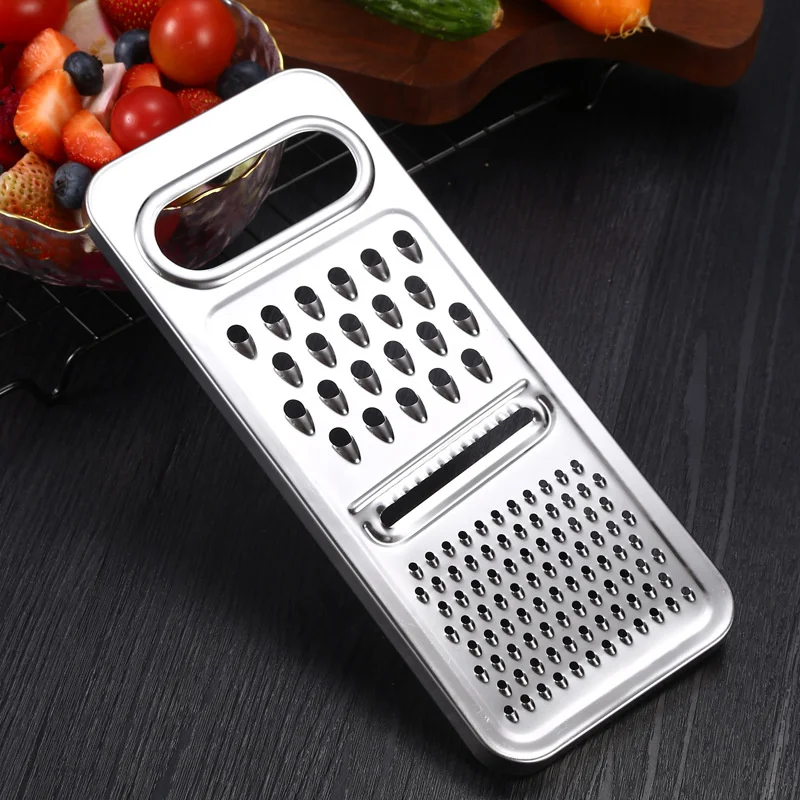 Yesbay Carrot Grater Three-Blade Handheld Rust-proof with Handle Sharp Fast Cooking Kitchen Tool Vegetable Cabbage Slicer Grater Home Use, Size: 22