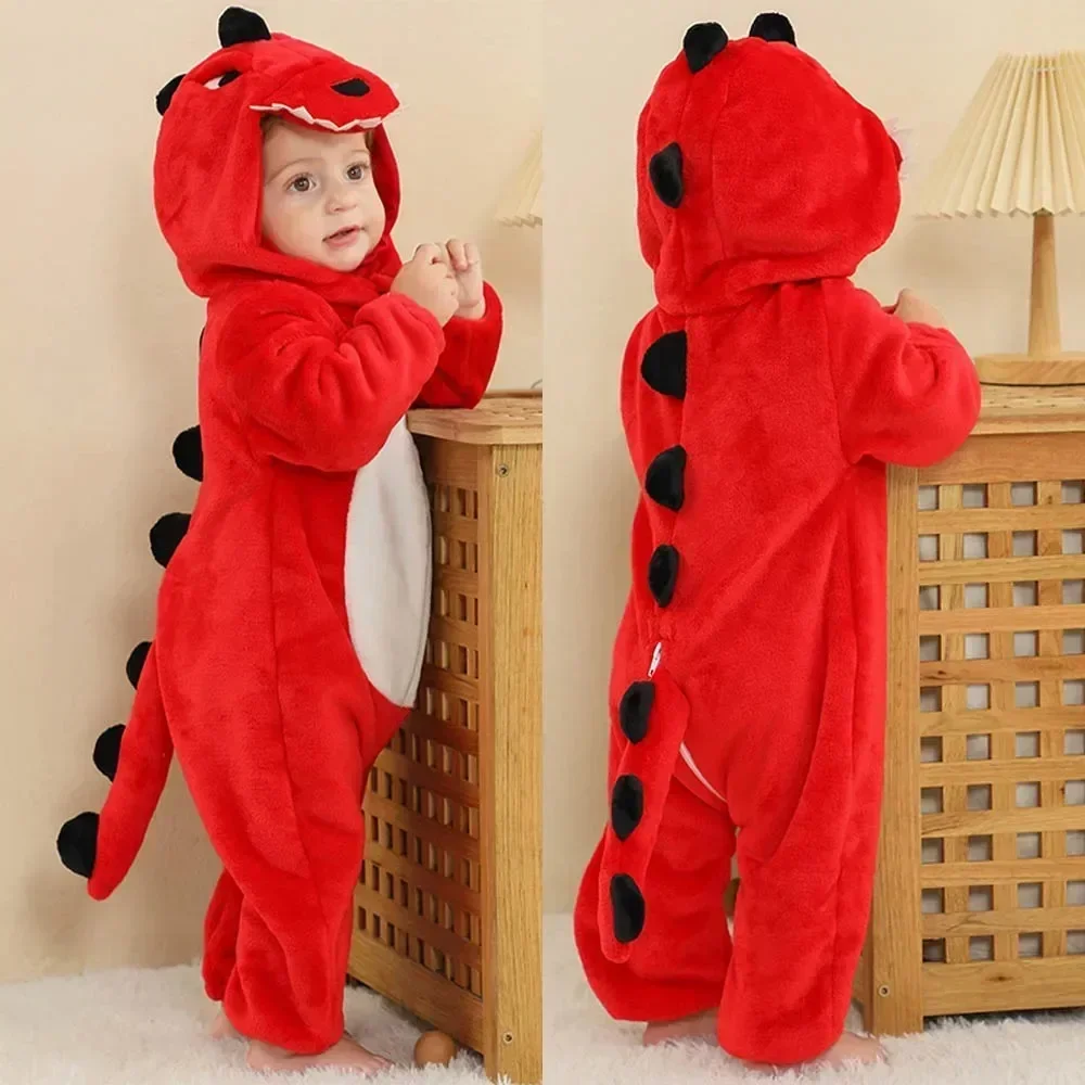 Kids pajamas Baby Girls Onesie Kigurumi Monkey Unicorn Cow Lion Animal Cosplay Costume Winter Flannel Jumpsuit 1 to 4 Years