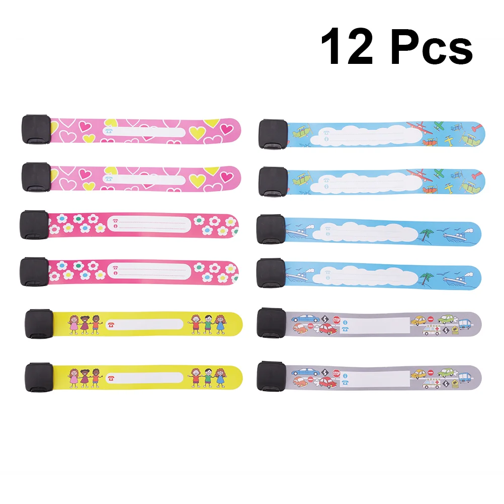 Id Kids Decor Child Safety Decors Wristband Waterproof Identification Wristbands Lost Band Anti Wrist Bands Reusable