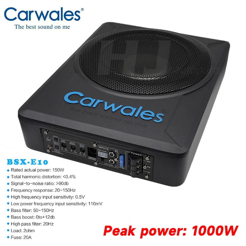 Under Seat Best Car Subwoofer With Built In Amplifier 10 Inch Car