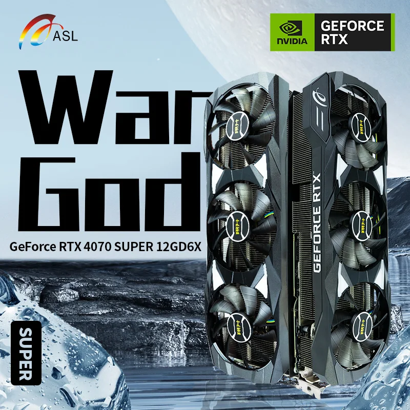 Rtx 4070 Super Video Card 16G 12G Gddr6X Rtx 4070 Ti Super Video Card 192Bit 16Pin Pci-E X16 4.0 Schede Grafiche Da Gioco Per Pc Nvidia
