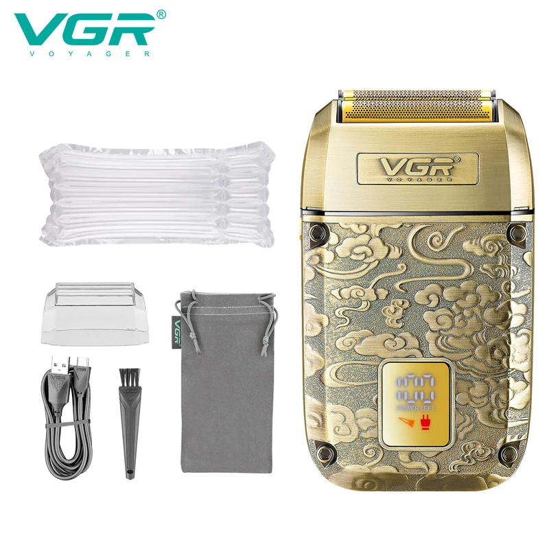 VGR ماكينة حلاقة احترافية USB قابلة للشحن أداة تهذ...