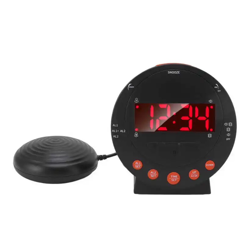 Super Shaker Alarm Clock Digital Vibration Alarm Clock Extra Loud Alarm Clock Impact Resistance