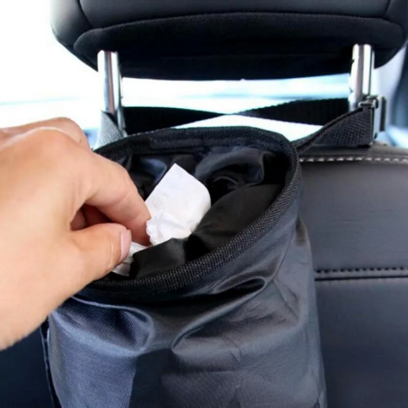 Car Seat Back Trash Holder Hang Litter Bag Garbage Storage Rubbish Container Oxford Cloth Car Waste Bins Cleaning Tools