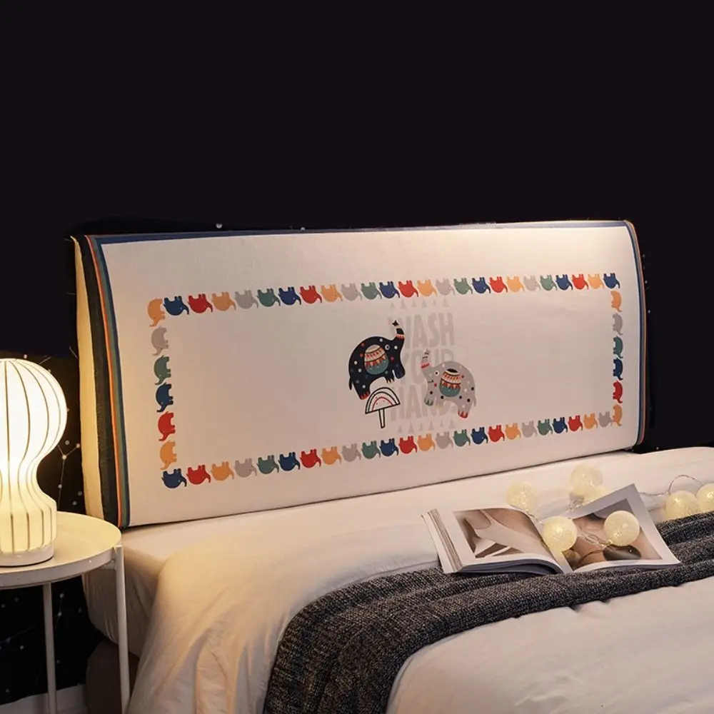 Modern Style Cartoon Bed Head Cover All-inclusive Anti-dust Headboard Cover Soft Nordic Protective Home Room Decor