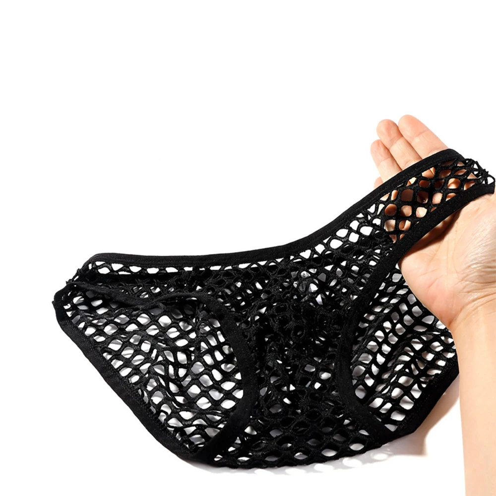 

Lingerie Briefs For Men Sexy Mens Low-Rise Mesh Hollow Panties Knickers Bikini Underwear U Convex Pouch Lingerie Underpants