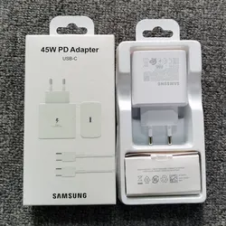 45W PD Super Fast Charging Adapter - White - With 5A Cable