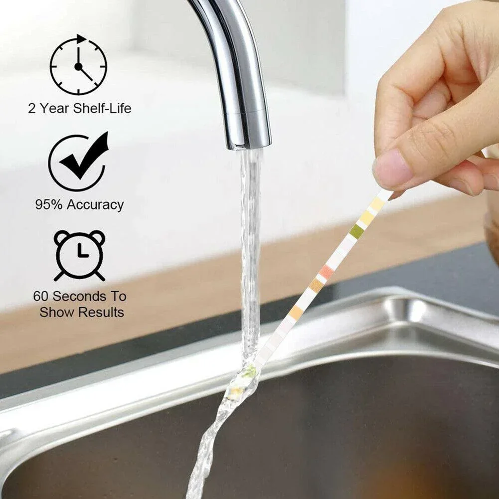 16 In 1 Drinking Water Test Kit Testing Strips For Hardness Chlorine Fluoride Trace Heavy Metals PH Balance Test Aquarium Water
