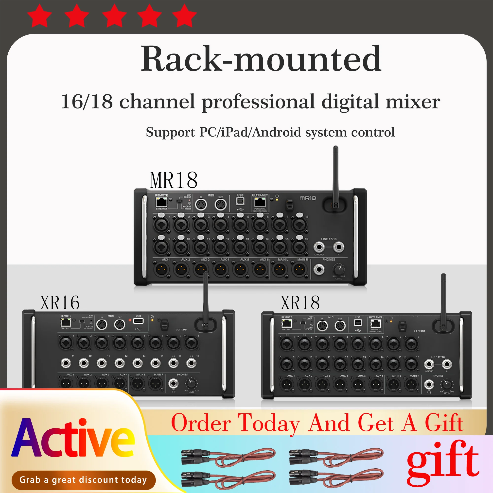 Professional Digital Audio Mixer Air1 1 MR18 Audio Mixing Studio USB Multi track Recording DJ