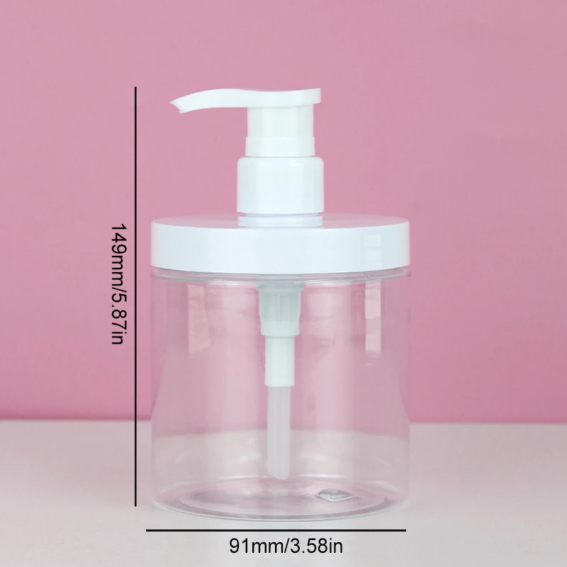Premium Refillable Wide Mouth Pump Bottle Dispenser for Travel and Shower Soap Storage (500/1000ml)