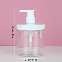 Premium Refillable Wide Mouth Pump Bottle Dispenser for Travel and Shower Soap Storage (500/1000ml) (500ml)