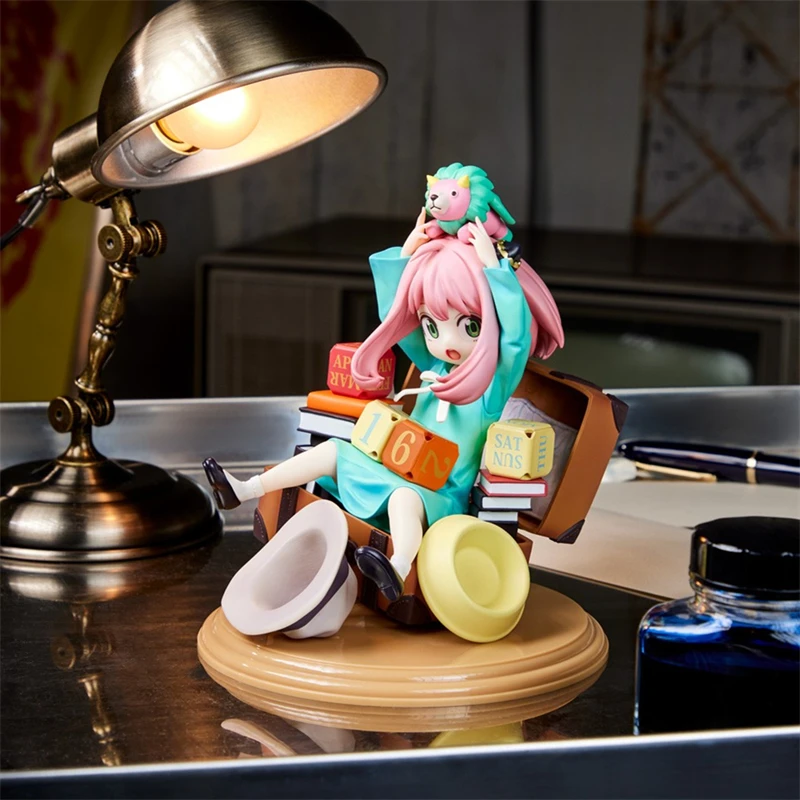 

2023 Anime Spy X Family Anya Figure Toys Loid Yor Forger Chibi Anua Figure With Base Figurine Pvc Model Dolls Toy Gifts For Kids