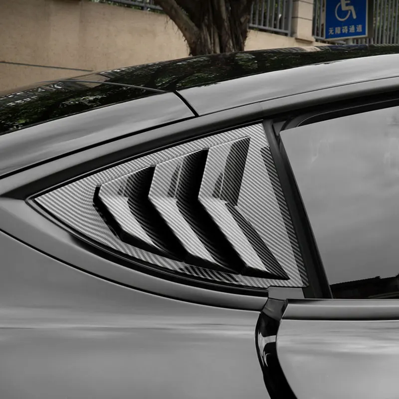 

carbon fiber shutters rear triangle window window interior modification accessories Blinds Window Decoration For Tesla model Y