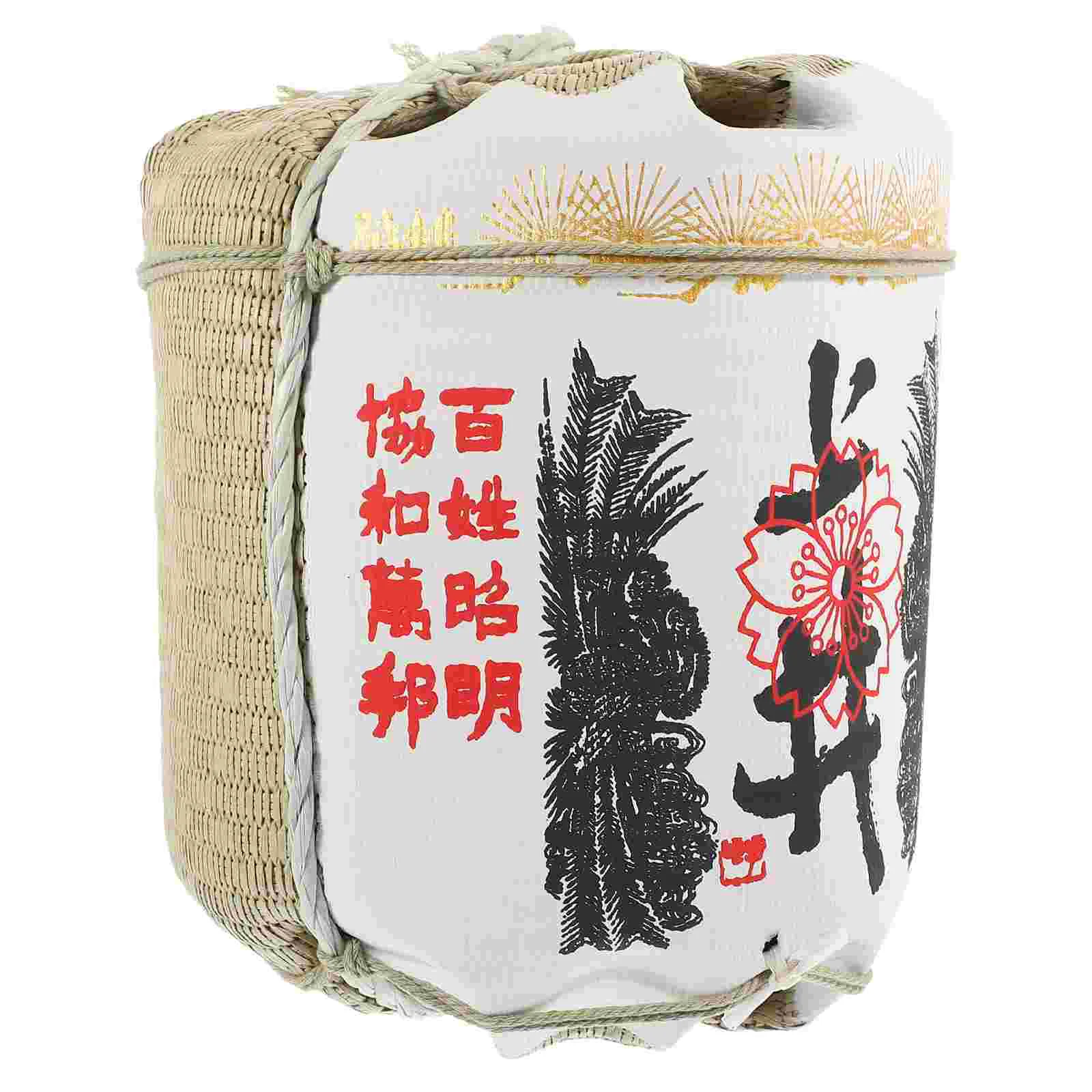 

Japanese Sake Barrel Foam Japanese Wine Barrel Whiskey Barrel Dispenser Saki Bucket Sake Decanter Oak Barrels Aging Whiskey