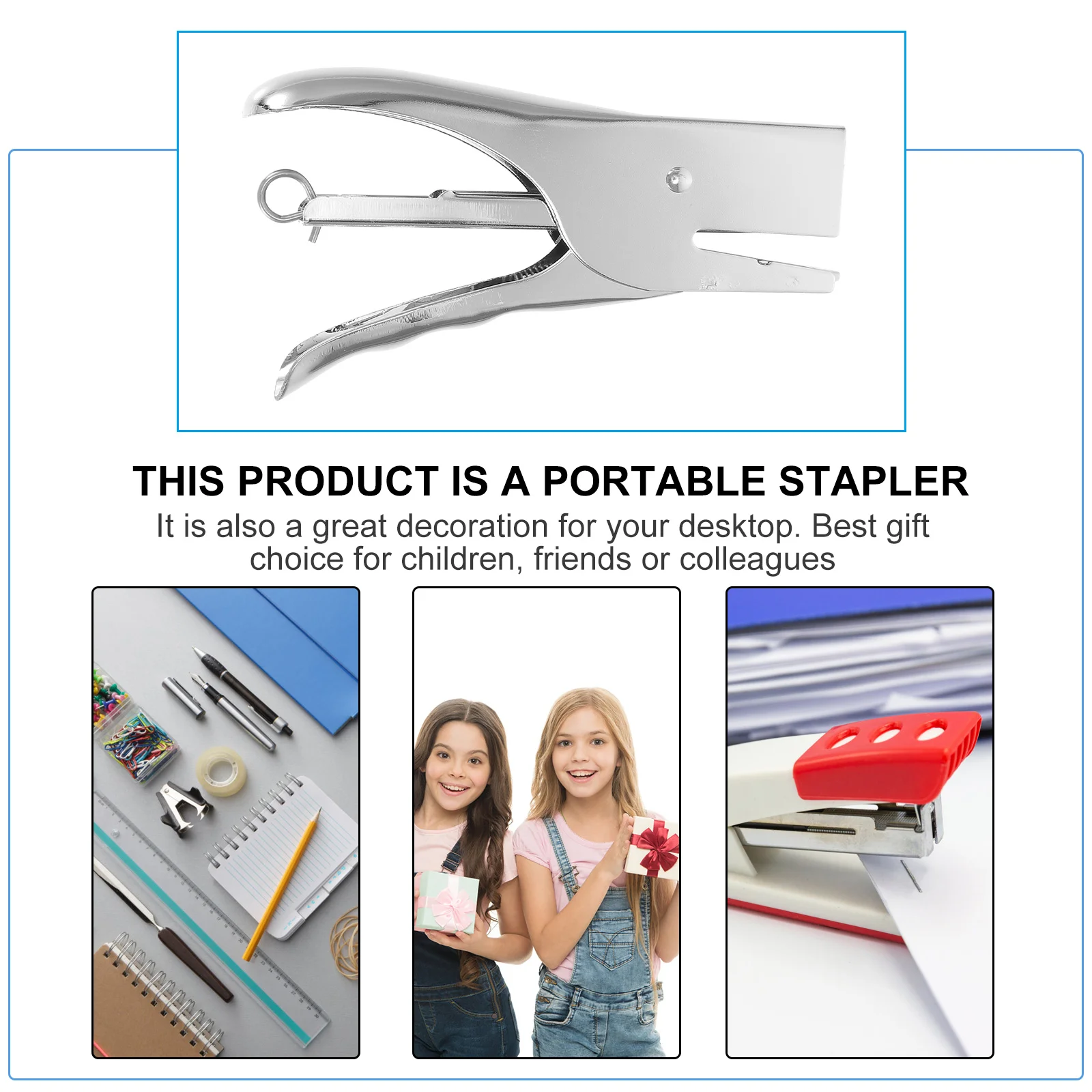 Stapler Metal Plier Stapler Durable Heavy Duty Hand Grip Standard Staples Plier School Company Office push stapler hand stapler metal stapler