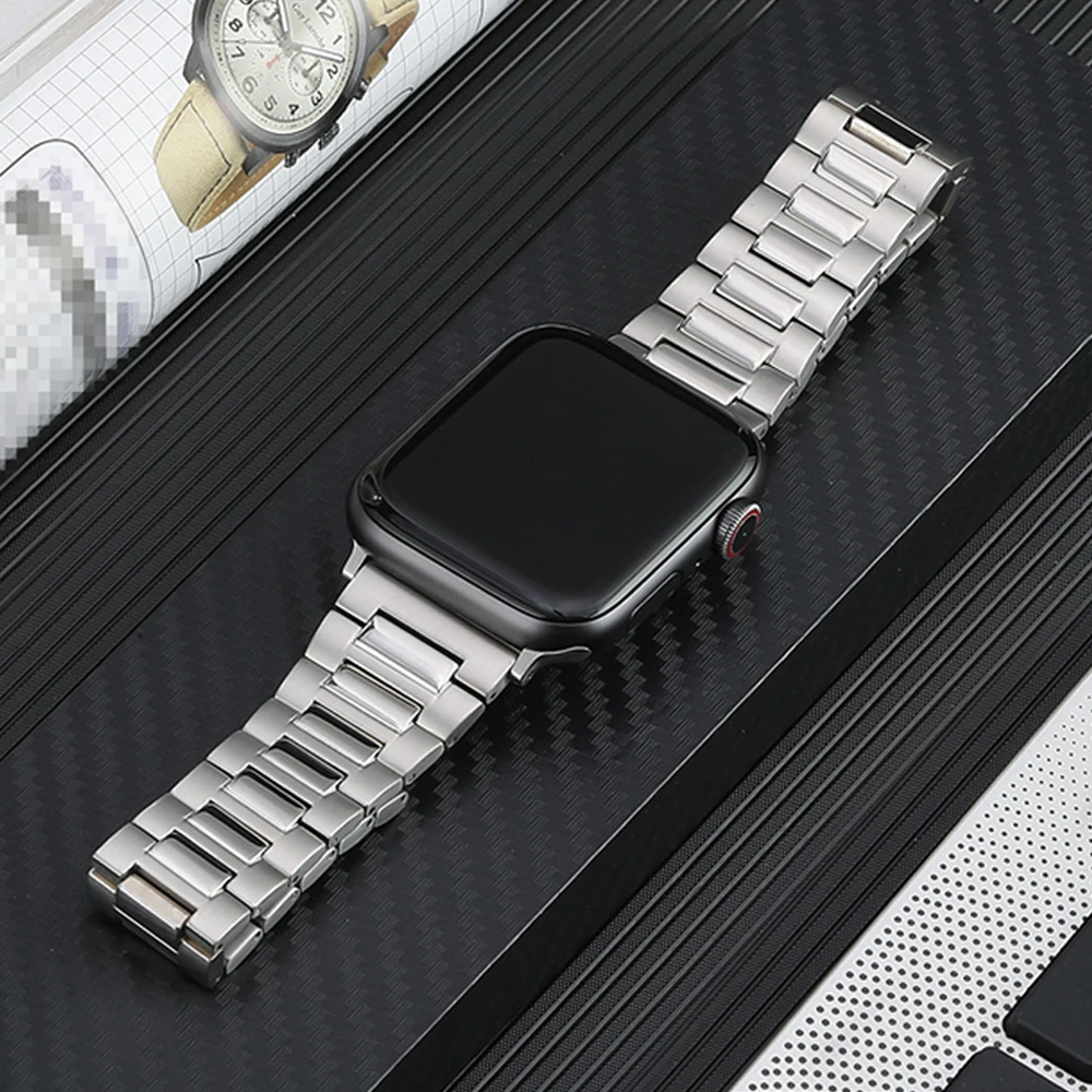 

Luxury Band for Apple Watch Ultra 49mm Titanium Strap Metal Bracelet for IWatch Series 8 7 se 6 4 5 3 45mm 41mm 40 44mm 38 42mm