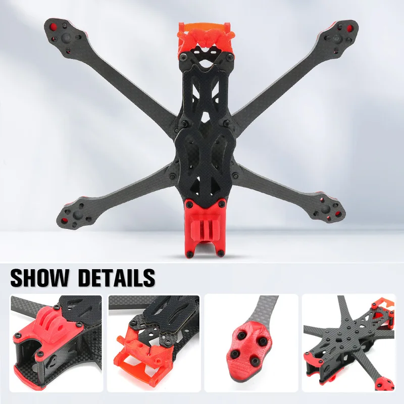 

Apex 5-inch Rc Racing Fpv Traversing Machine Frame Made Of Wear-resistant Carbon Fiber Material With Printed Parts