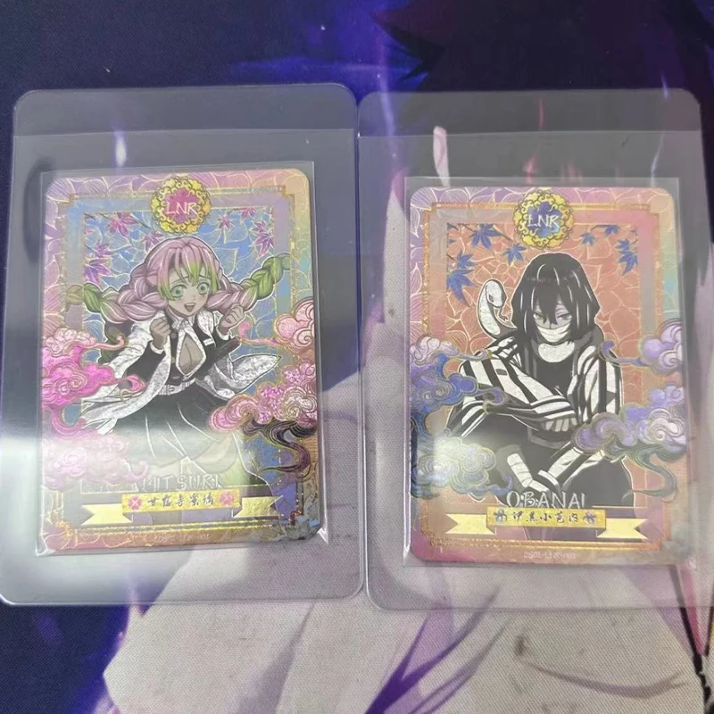 Collectible Card Game Toy Anime Demon Slayer Kamado Tanjirou Kochou Shinobu Iguro Obanai Kanroji Mitsuri Collectible Cards Birthday Gifts Kid Toys