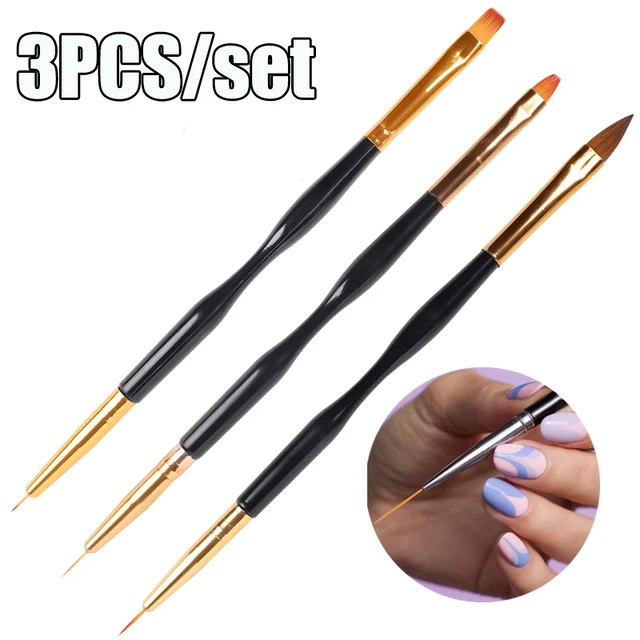 1pcs French Stripe Nail Art Liner Brush Painting Pen Tools Acrylic UV Gel  Drawing Brush For Manicure Professional Salon Design - AliExpress