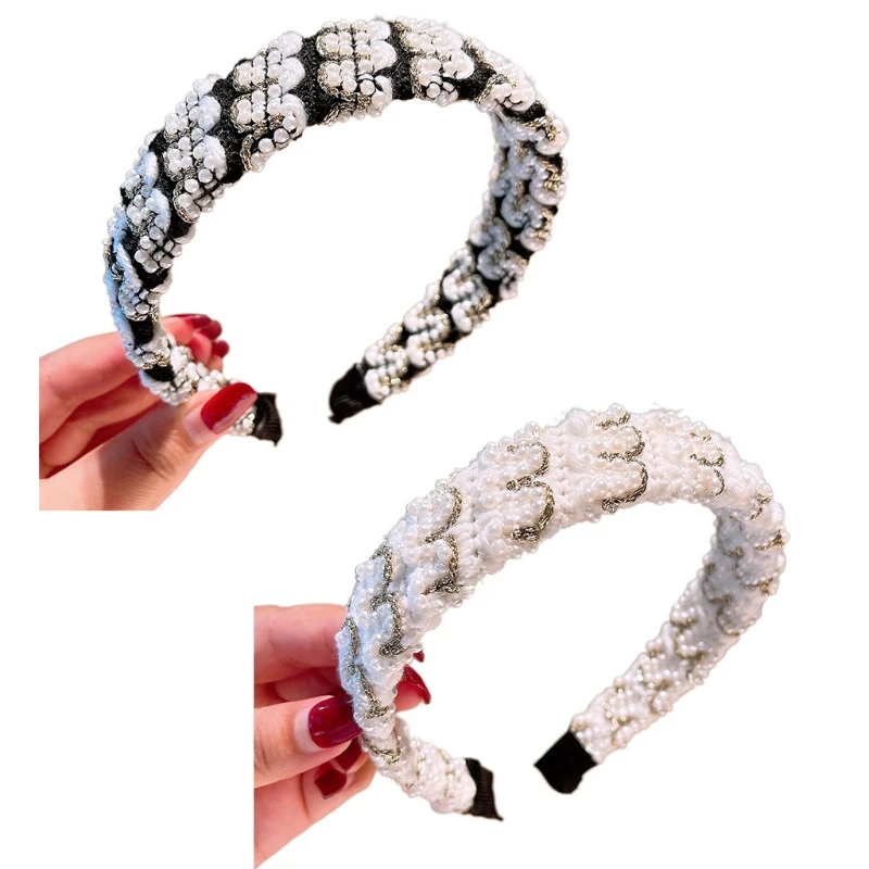 

Ободок с жемчужинами и бусинами, 2 шт.