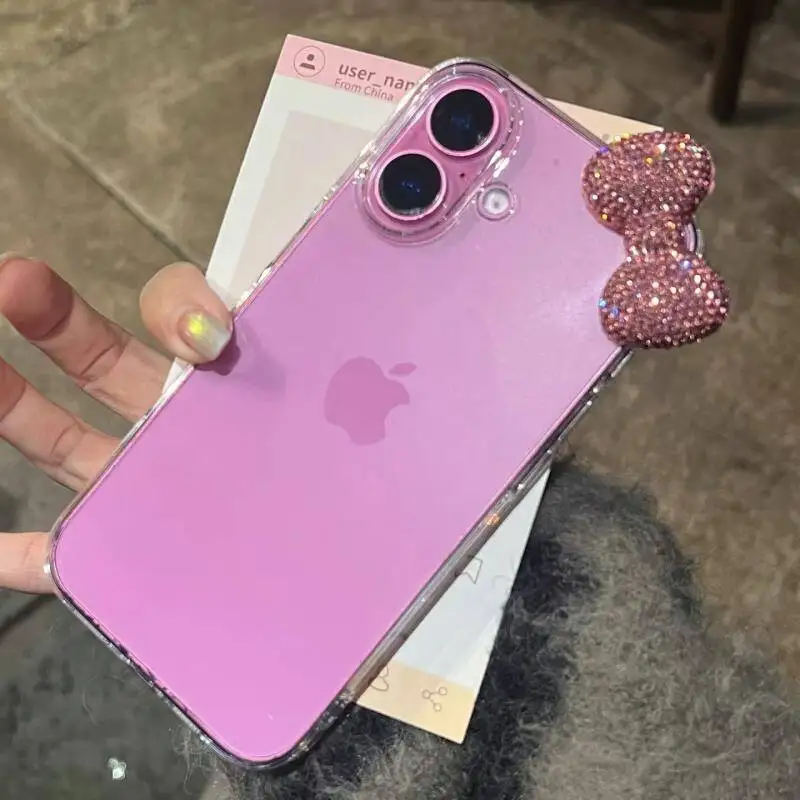 Luxury Bling 3D Diamond Bowknot Phone Case - Lovely Soft Clear Cover