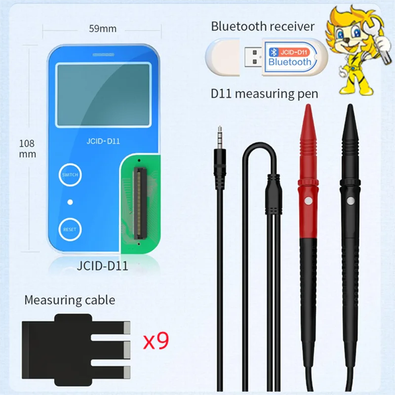 

JC D11 Multifunctional Digital Detector JC Intelligent Maintenance Drawings For Measuring PCB Board Data Short Circuit Repair