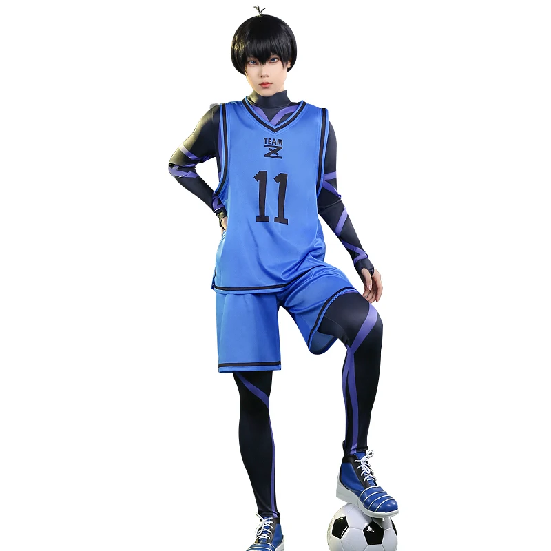 Blue Lock Anime Cosplay Costume Wig Bachira Chigiri Isagi Nagi Rin Kunigami  White Red Football Club Uniform Rose Net Sythetic - Cosplay Costumes -  AliExpress