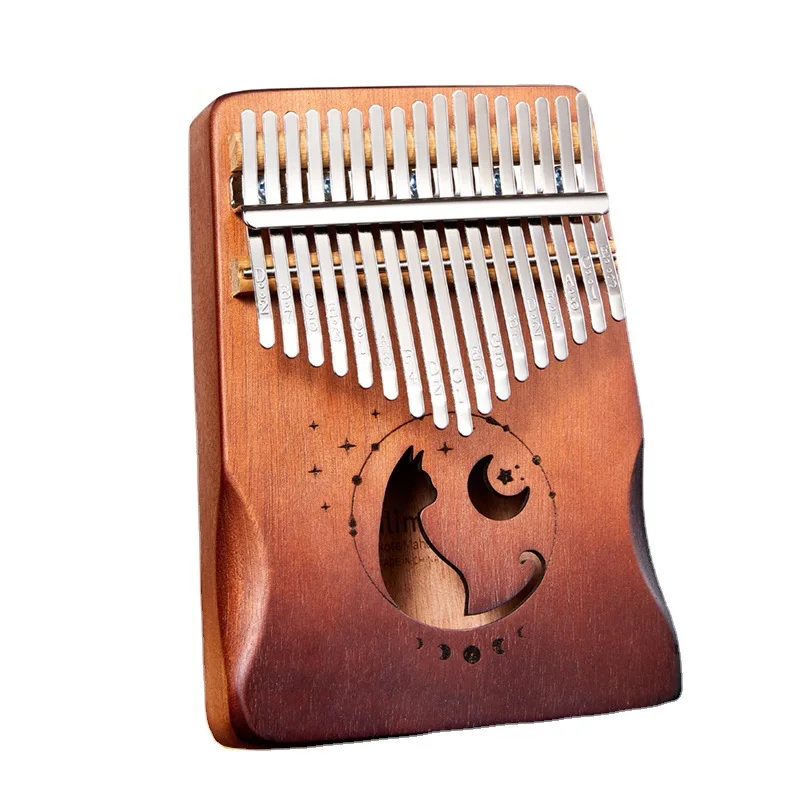 Piano de pulgar profesional Kalimba, chapa de madera maciza, teclado de 17/21 teclas, instrumento Musical, regalo de Navidad