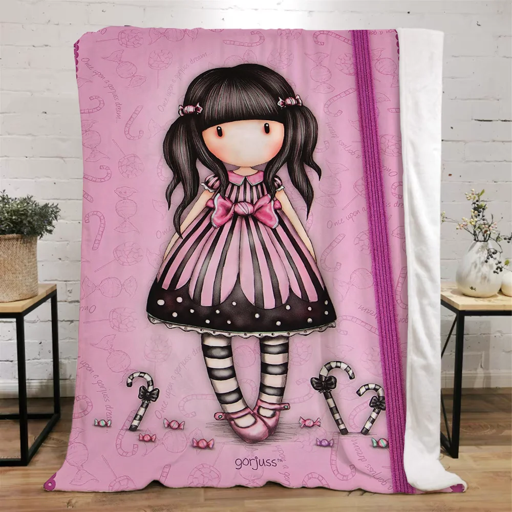 Santoro Gorjuss Throw Blanket for Sofa Decoration Blankets & Throws Knitted Plaid Beach Towel Microfiber Bedding Knee Nap hand knitted blanket microfiber blanket