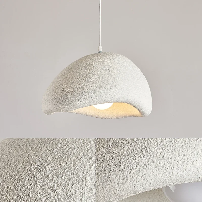Wabi-Sabi Led Pendant Lights Japanese Bread Resin Hanging Lamp Dining Room Home Decor Coffee Loft Creative Luminaire Suspendu 3