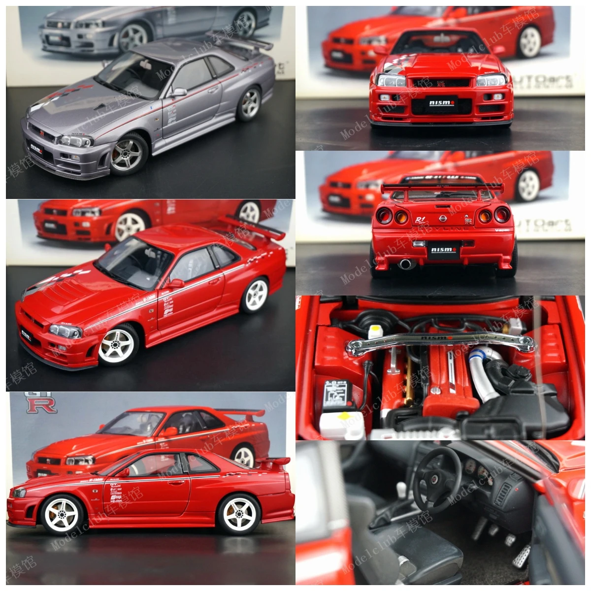 Autoart 1:18 For GTR Nismo R34 S-tune JDM Alloy Full Open Limited Edition  Resin Metal Model Ornament Toy Birthday Gift