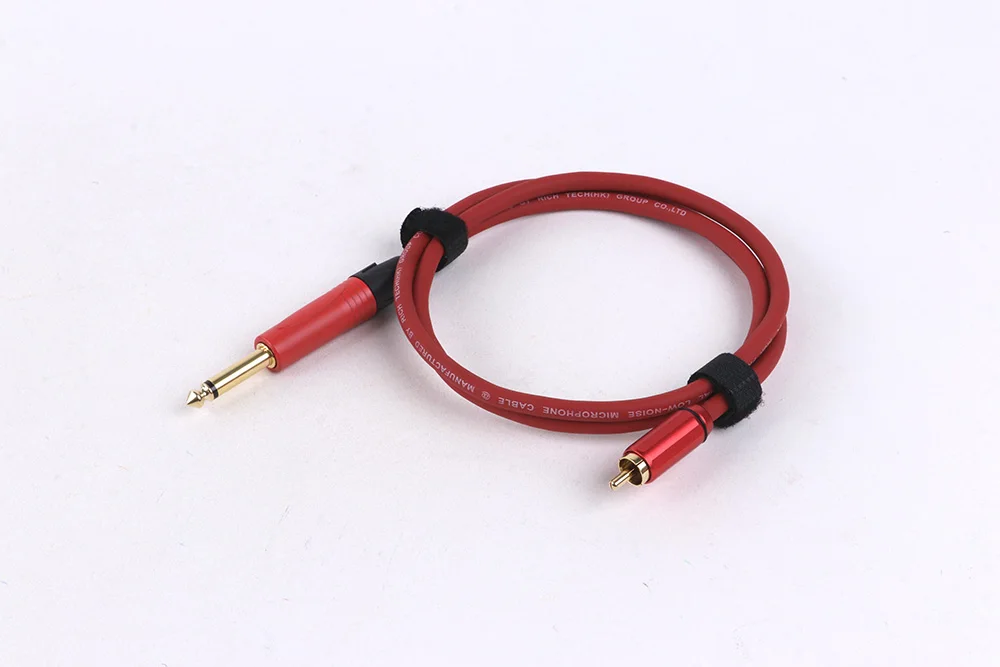 RCA-auf-6,35-mm-Audiokabel, 1/4 Zoll TS auf RCA-Stereo-Audio-Verbindung, abgeschirmtes OFC-Kabel für Lautsprecher, Mixer, Verstärker, Fernseher und mehr – Detail 5