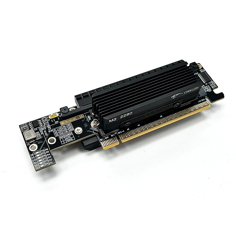 PCIE 5.0 x16 auf x8x4x4 NVMe SSD-Erweiterungs-Split-Karte unterstützt Gen5 256 Gbit/s + 128 Gbit/s + 128 Gbit/s – Detail 18