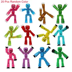 Suction Cup Robot Toys - Collectible Action Figures for Creative Stop Motion Animation Fun for Kids Ages 4+ (20 Pcs Random Color)