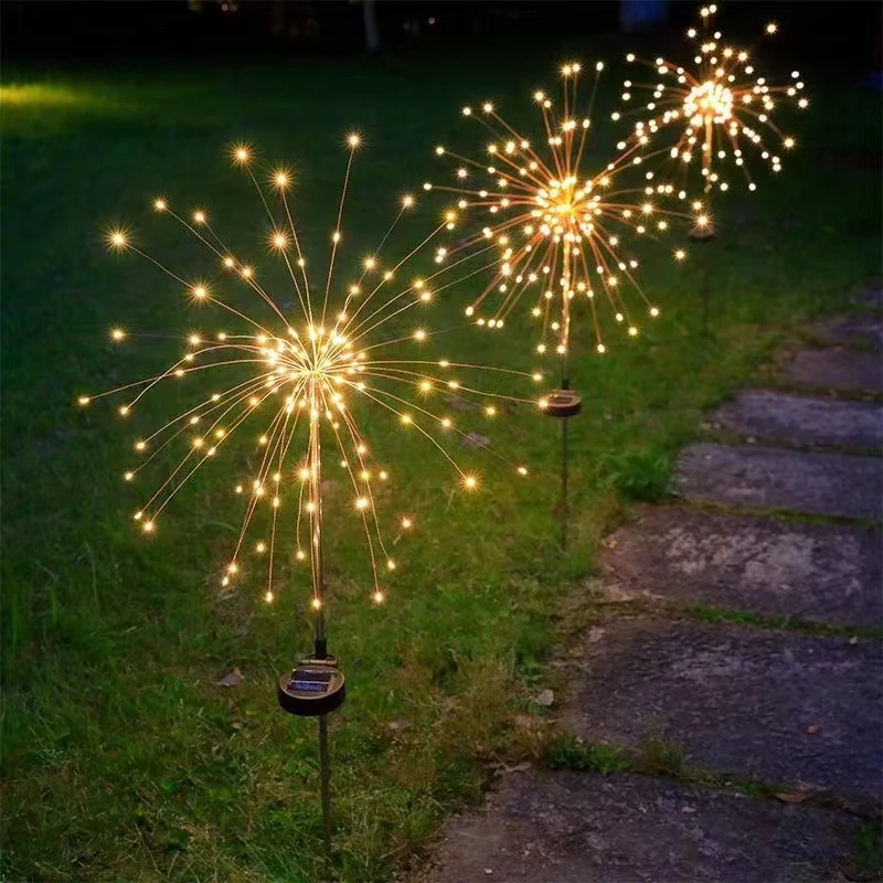 

LED Solar Outdoor Dandelion Firework Fairy Light 90/120/150LED Waterproof Garden Pathway Patio lawn Lamp Wedding Christmas Decor