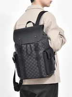 Black Waterproof Laptop Backpack For College Large Capacity Luxury Vintage Bag Mens Stylish Leather Backpacks Bag For Traveling 4