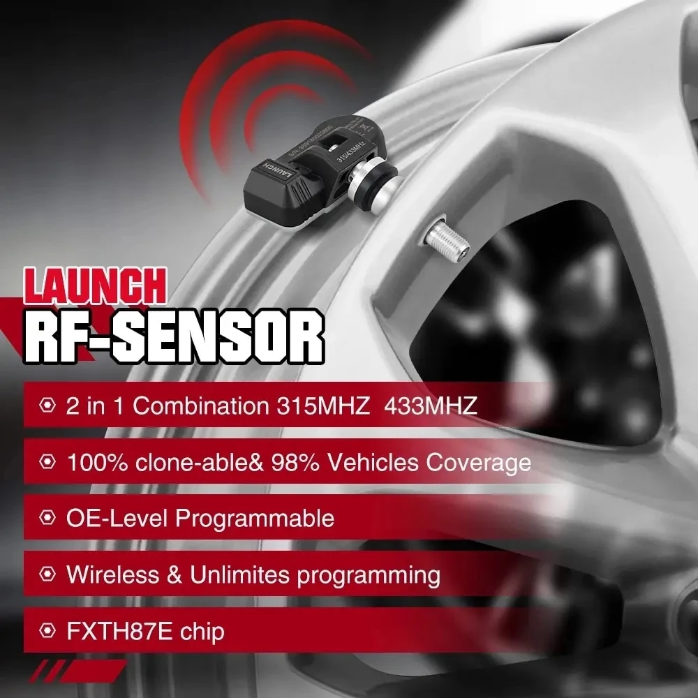 LAUNCH X431  TPMS , Ÿ̾  , ׽ α׷ ĳ, Ÿ̾ з , 2 in 1 RF-SENSOR, 315MHz, 433MHz
