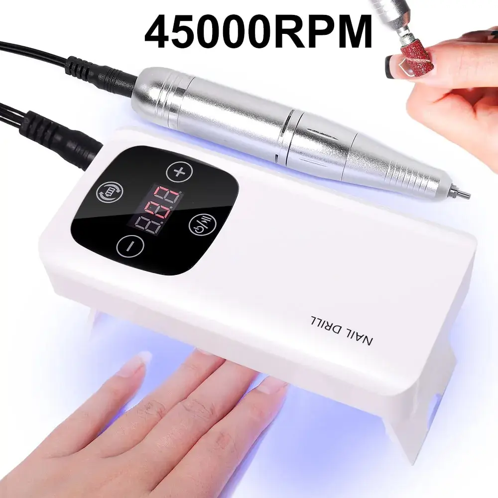 Portable2in145000RPMNailDrillAndUVLampRechargeablefor