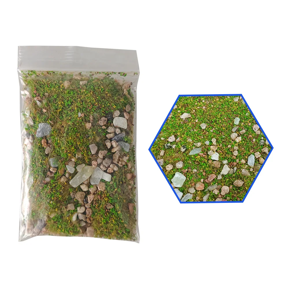 1,058 Unzen/Beutel DIY-Modell gemischt mit Steingraspulver, simuliert Rasen, Sandtisch, Miniatur-Landschaftslayout mit Steinvegetation – Detail 3