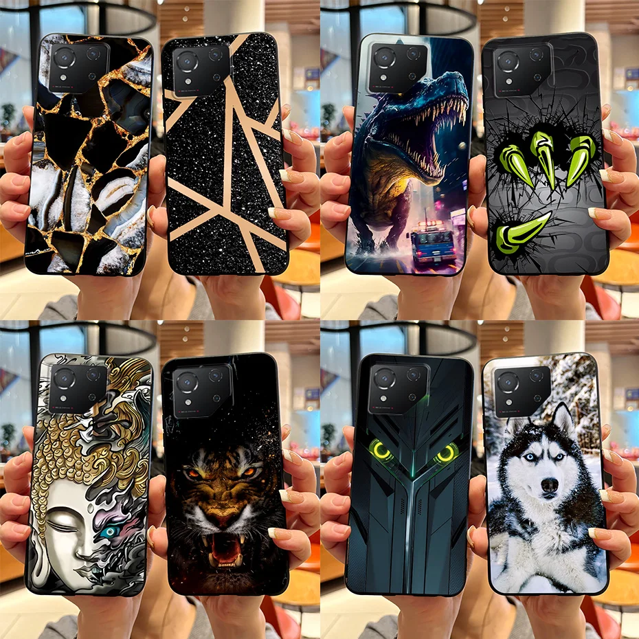 Fashion Marble Shockproof Black Silicone Soft TPU Phone Case